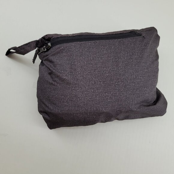 Packable Jacket Womens Plus 1x Gray "Parka In A Pocket" Hooded Zip Intl Details - Picture 5 of 15